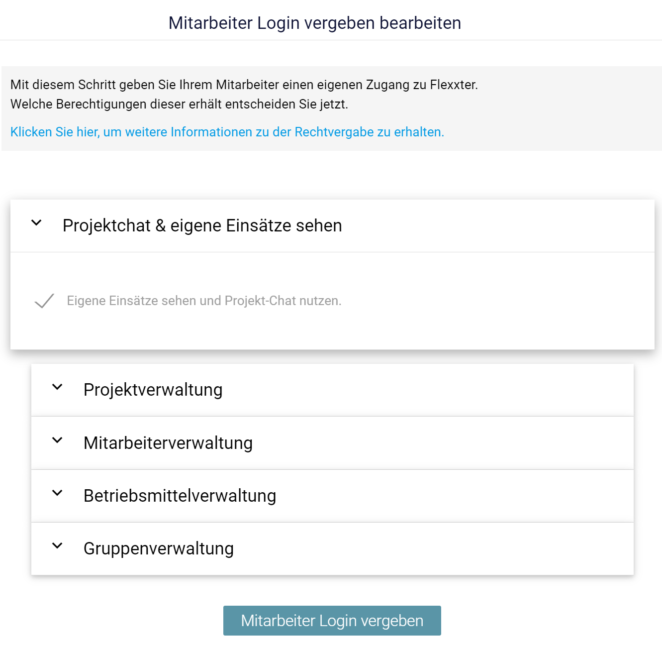 Anlegen des Mitarbeiteraccounts