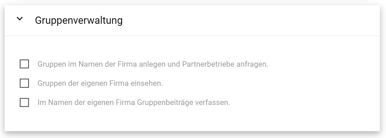 Rechte Gruppenverwaltung